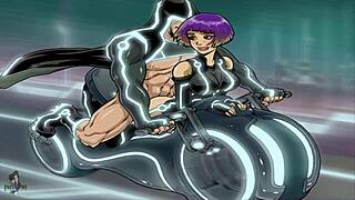 Lesbian action in a magic shop with a bodybuilder princess