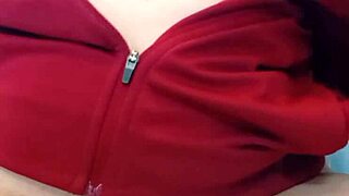 Amateur brunette gets pissing and pussy action on camera