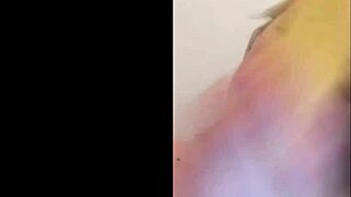 Young teen sucks plastic corn with whipped cream on webcam