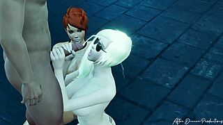 3dxchat gameplay of an MFF threesome in a prison setting