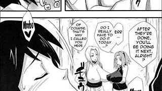 Naruto in a comic style adult animated video