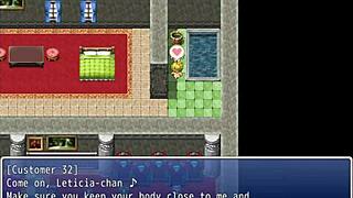 A pregnant woman’s humiliation in a group of people in an anime game