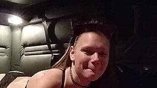 Pet play action with buttplug and blowjob