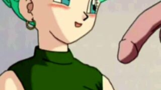 Dragon Ball with bulge and Gohan in a hentai anime