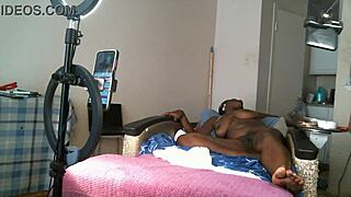 Solo performance of a hot black MILF