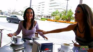 European Spanish girl gets wild with random cafe meet