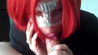 Amateur redhead wife handles big cock well