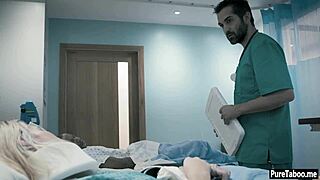 Petite teen abused by doctor with his big cock in the hospital