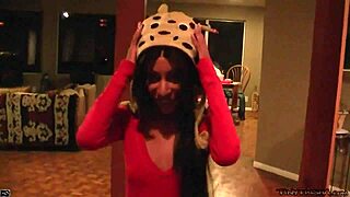 Tiny black beauty gets bent over and fucked hard