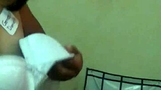 My slender wife strips and gives me a blowjob while wearing mascara and an anti-fascist armband