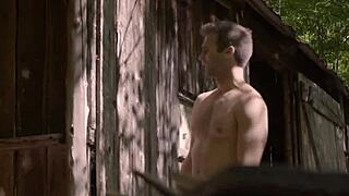 Steamy scene with a British gay couple and a hot worker from Falconstudios