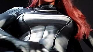 Beautiful shemale with great body and tattoos having a squirting orgasm