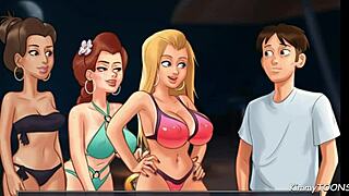 College babes play spin the bottle for big cock