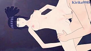Beautiful anime boobs and creampie in Hinata Hyuga hentai