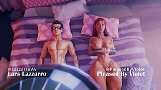 Beautiful woman with big natural tits Starfire has a 3D hardcore scene with a big cock