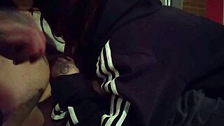 Close up of a homemade deepthroat video with a big cock sucking amateur