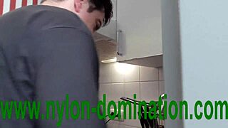 Nylon femdom humiliation and training of a housewife