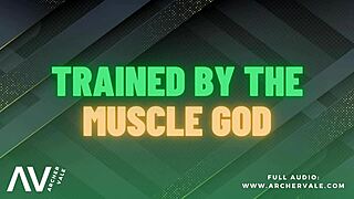 Gay BDSM audio story with muscle worship and cock worship