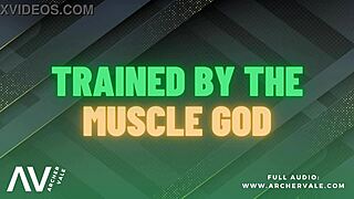 Gay BDSM audio story with muscle worship and cock worship