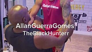 Gay MMA fighter Allan Guerra's steamy sauna session turns into a business deal