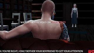 Cheating girlfriend gets humiliated by her boyfriend’s best friend in 3D animated cuckoldry