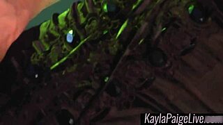 Kayla Paige's big pussy lips get a hard fucking