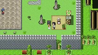 Minako’s erotic journey in an anime-style video game in English