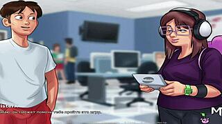 Hot sex in the garage leads to a steamy visual novel adventure