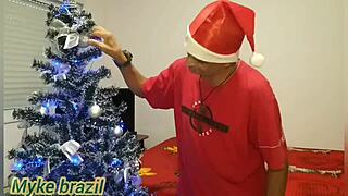 Pretty Latina model and actress in hot Christmas special