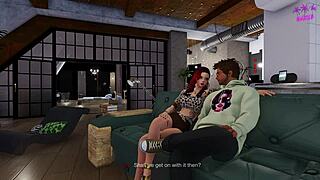 Redhead gets a facial in a very hot cowgirl sex scene