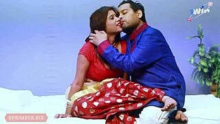 Beautiful Indian couple’s first night intimacy