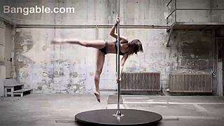 Beautiful teenage models in sexy outfits dance and strip