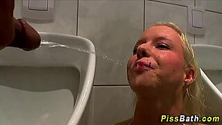Golden shower fetish action with a kinky slut