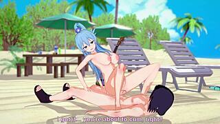 Animated first time sex with Aqua and Itachi