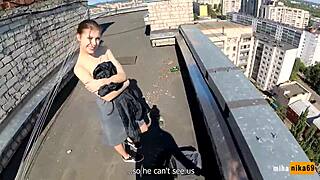 I have sex with my girlfriend on the roof of a building and then I cum