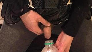 Dirty old woman urinates while drunk