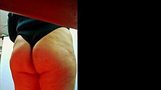 Antonella punishes herself with a bullwhip on her well-spread curvaceous buttocks