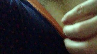 Solo guy with a hard cock, mastingating