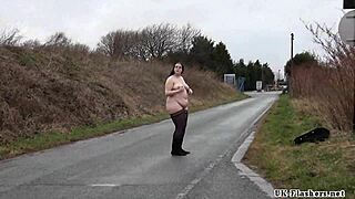 Fat amateur flasher Emma's public exhibitionism and voyeur adventures