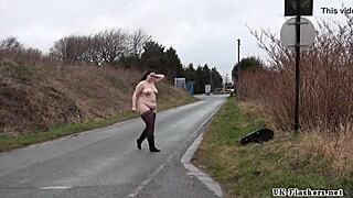 Fat amateur flasher Emma's public exhibitionism and voyeur adventures