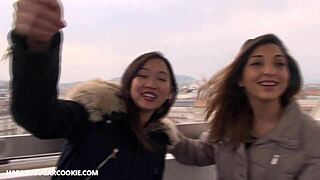 Beautiful Spanish teenage girl has a steamy nocturnal experience with a friend