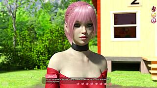 Outdoor anime adventure with hot girls in bikinis and big tits