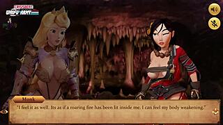 Beautiful anime girl shows off her big ass and tits in Princess Quest demo