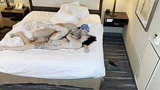 Beautiful teen with tattoos gets fucked sideways in this video
