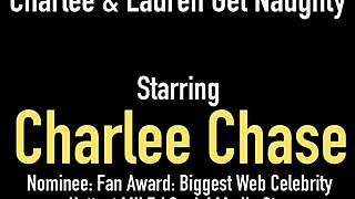 Beautiful wife Charlee Chase enjoys great pleasure with big tits fingering and licking