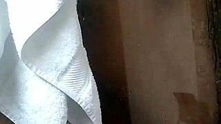 Steamy shower scene with small boobed Japanese teen in hotel bathroom