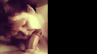Young and inexperienced blowjob with a big cock with a happy ending
