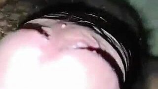 Prostate massage with lactating cream and male orgasm