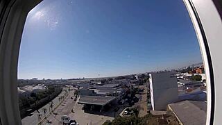 Naked strip in front of the airport: A voyeur's dream