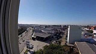 Naked strip in front of the airport: A voyeur's dream
